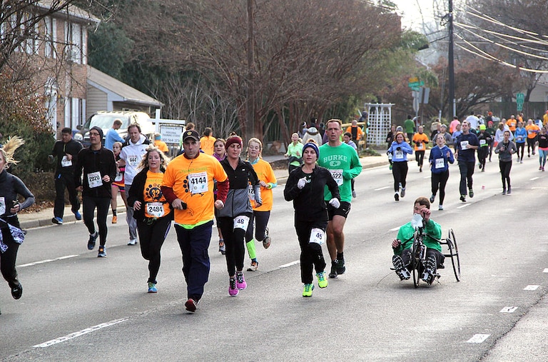 Runners participate in the 2024 Turkey Chase.