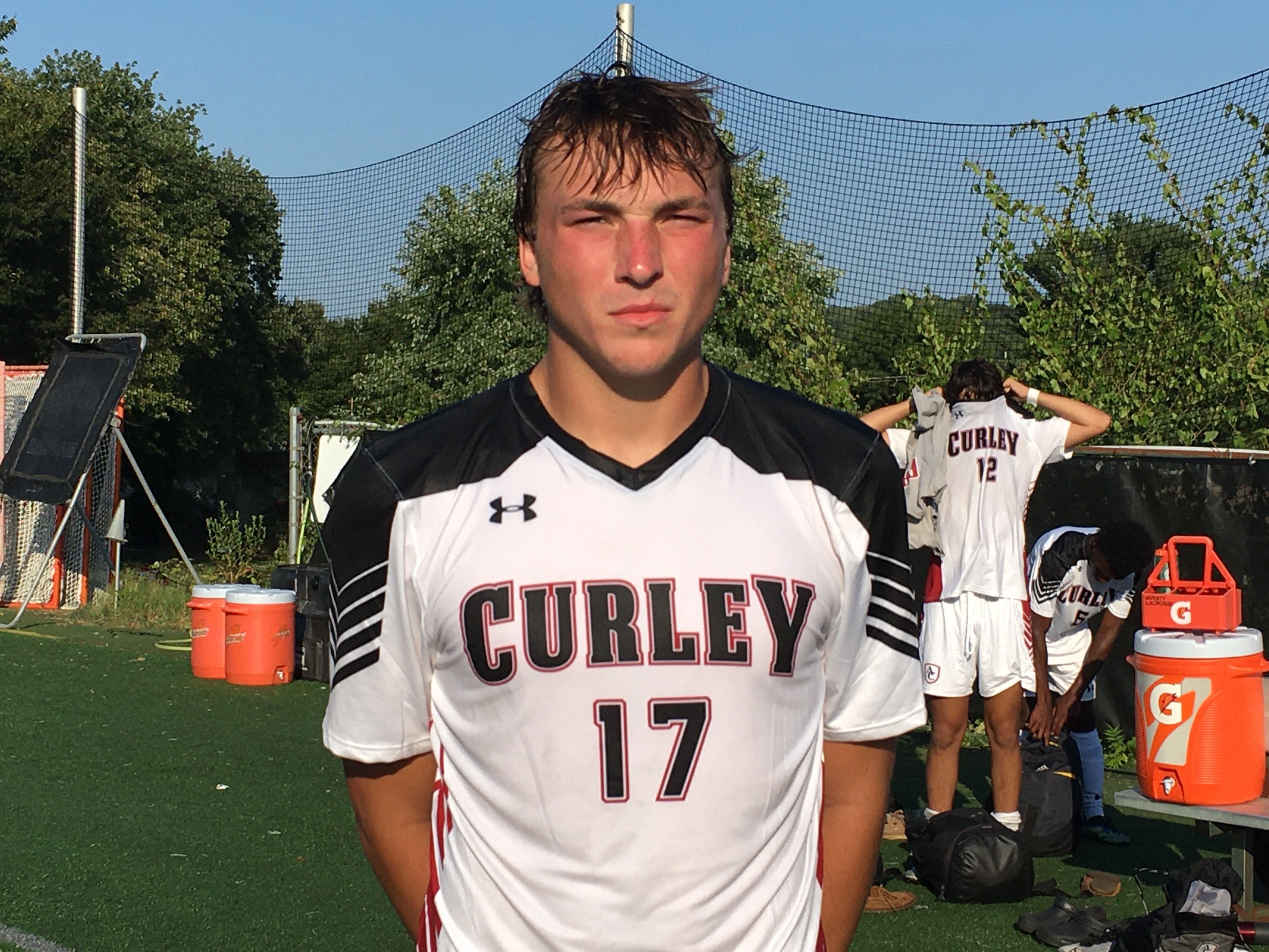 Curley senior forward Brady Geho scored three goals and added an assist to lead No. 7 Archbishop Curley past 10th-ranked Concordia Prep on Wednesday afternoon in Towson.
