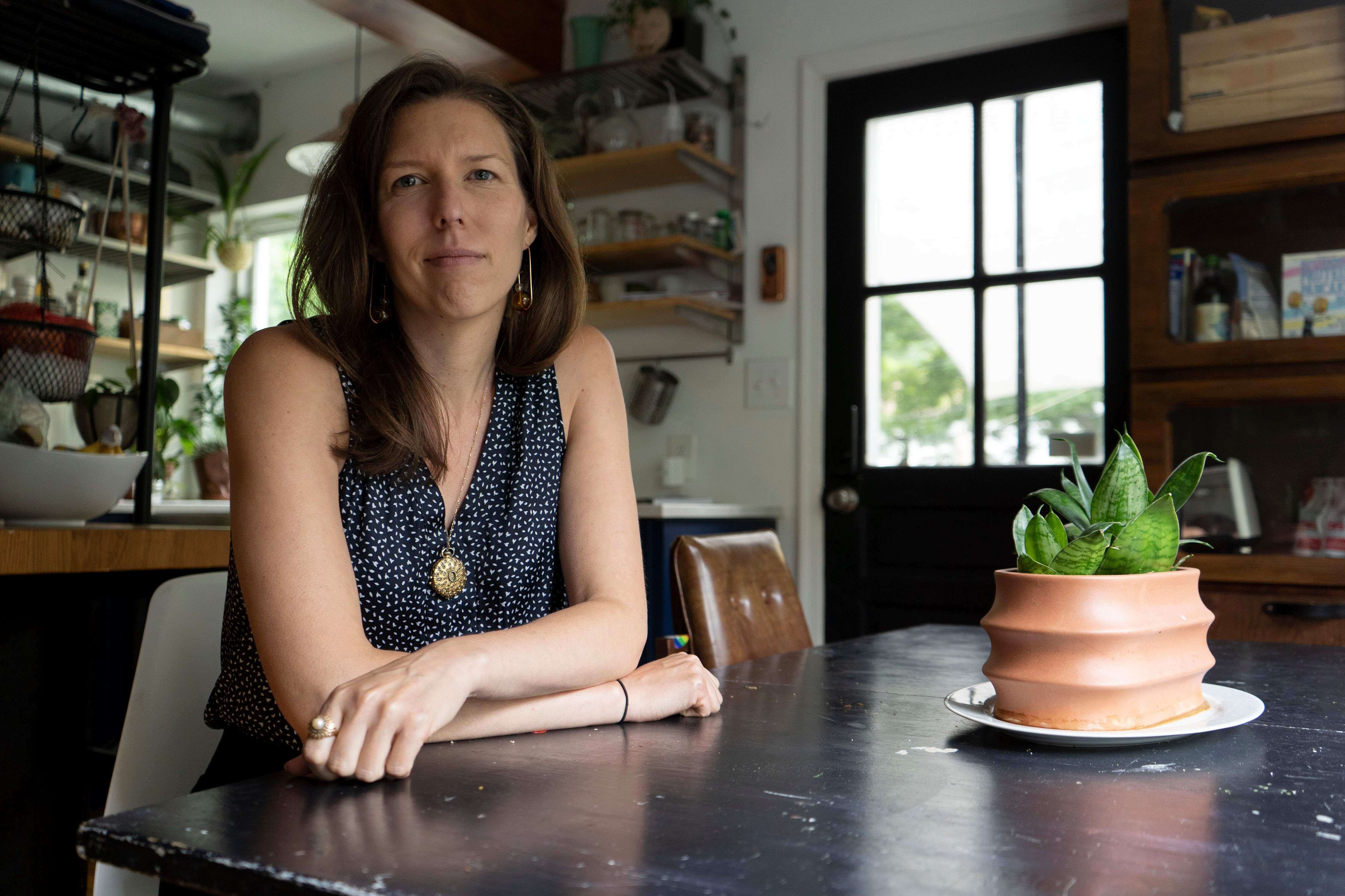 Jenny Owens inside her home in Roland Park.