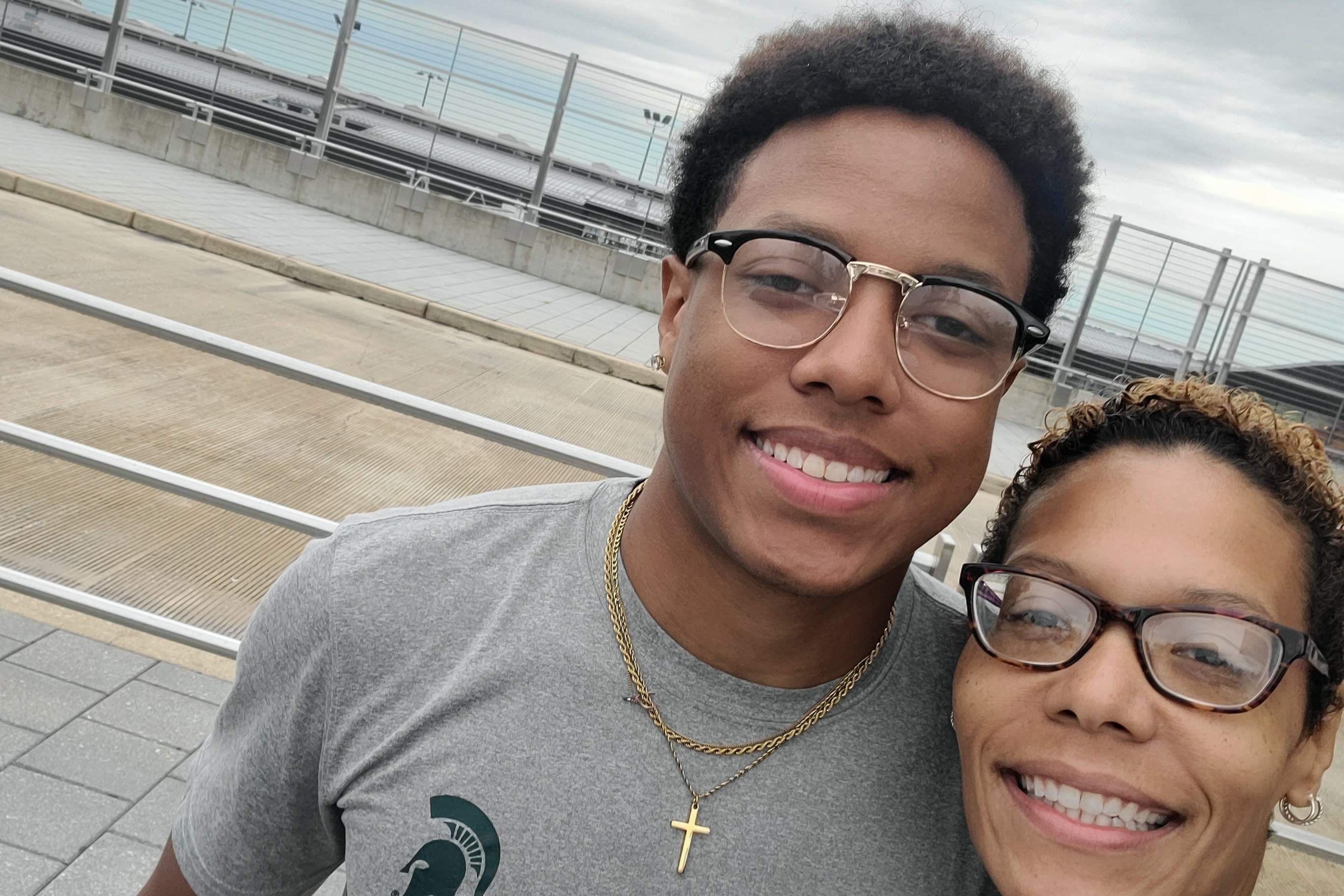Isaiah Kirby, a 21-year-old Owings Mills native who was studying at Michigan State University, was fatally shot by East Lansing Police Department on April 20. His family, including his mother, Karyn Kirby, right, are calling for justice.