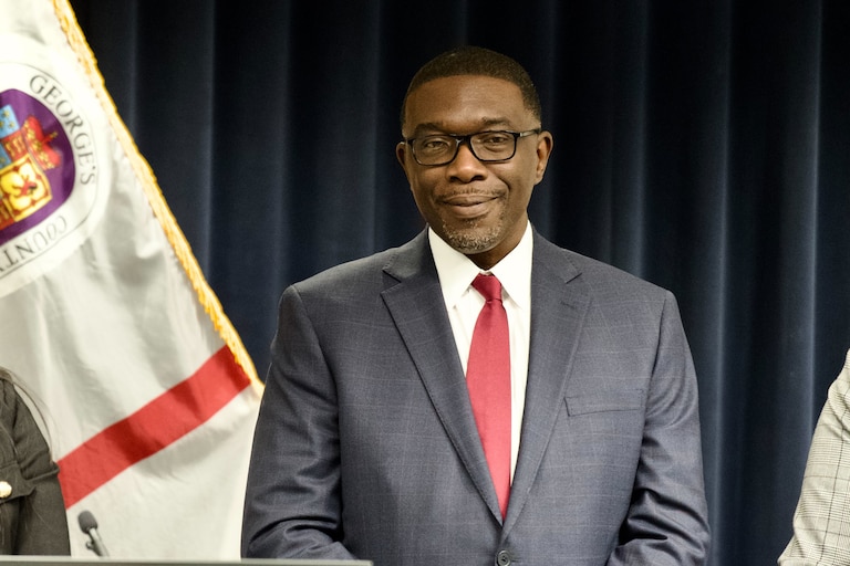 June 1, 2026 - Newly selected Superintendent of Prince George’s County Public Schools, Shawn Joseph, participates in a press conference at the Wayne K. Curry Administration Building in Largo, MD.