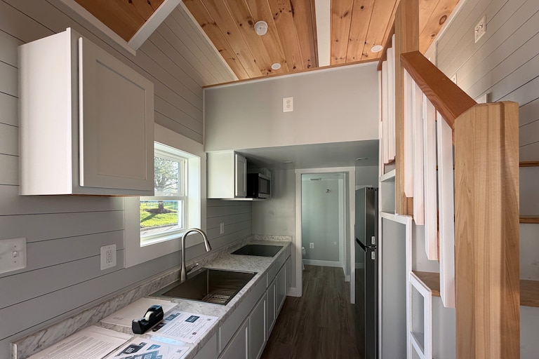 Prince George’s County students built their first tiny home, dubbed Homestead 24, last school year. The fully functional, 280-square-foot home will go up for auction Sunday, with bidding starting at $55,000.