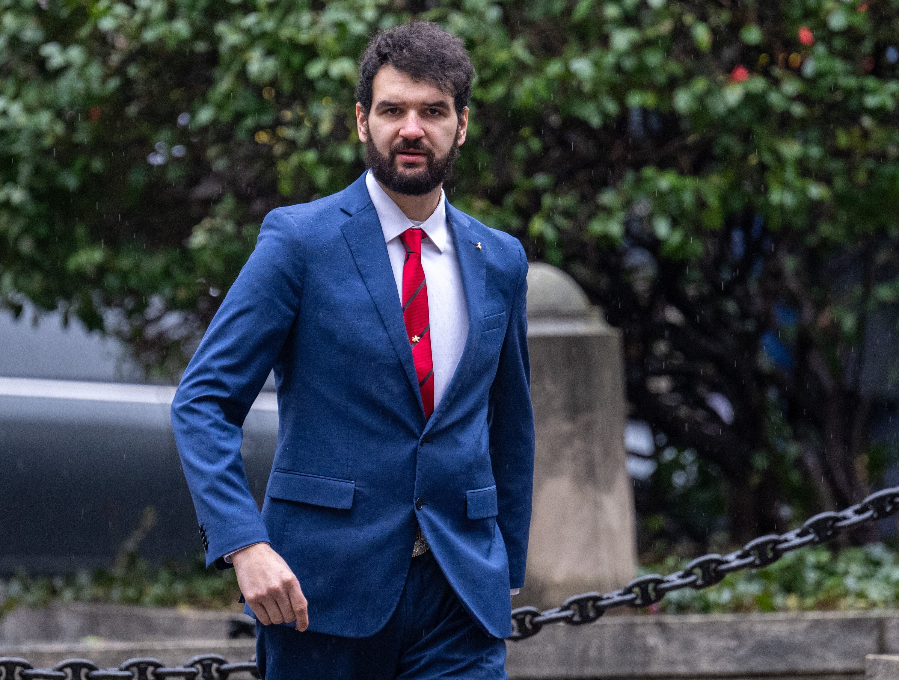 Patrick Brice, 28, of West Baltimore, was found guilty on Thursday of assaulting two anti-abortion protesters in Baltimore in 2023.