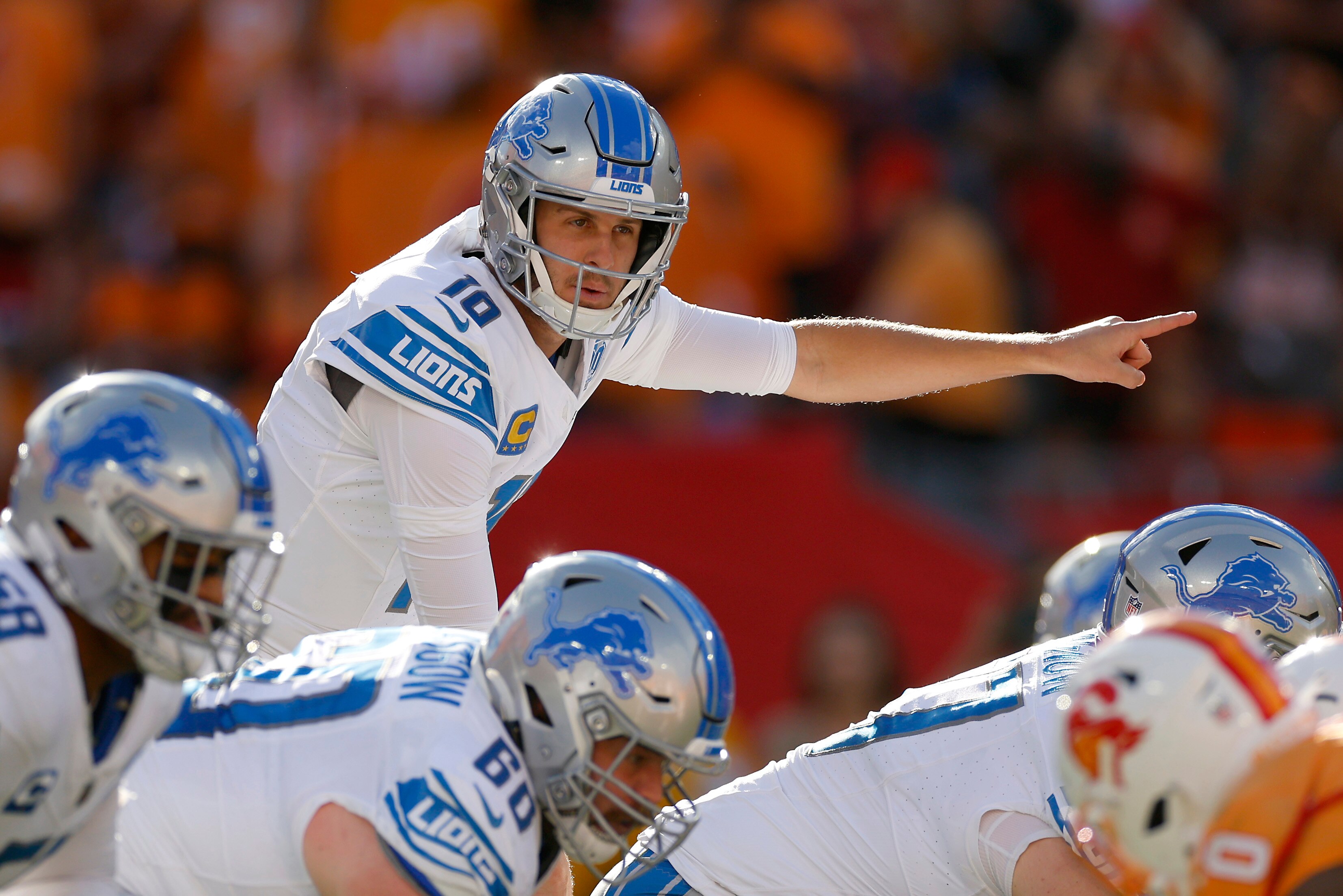 One key to beating the Lions is to put pressure on quarterback Jared Goff.