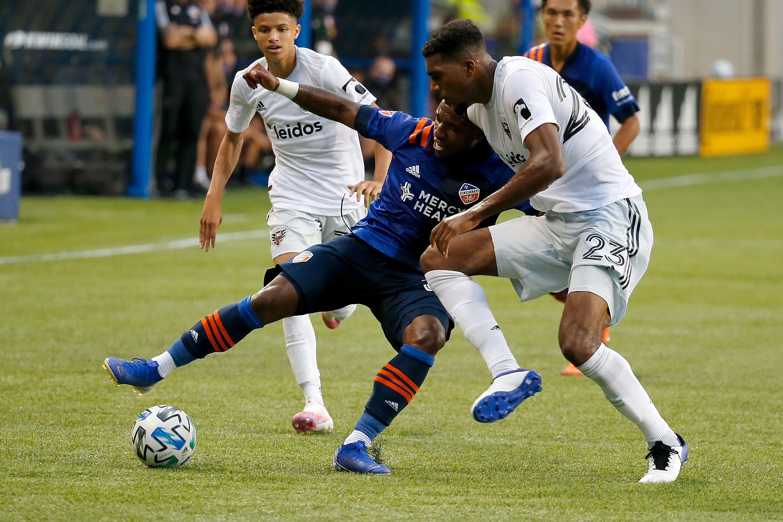 Donovan Pines (right) played 21 games for D.C. United last season.