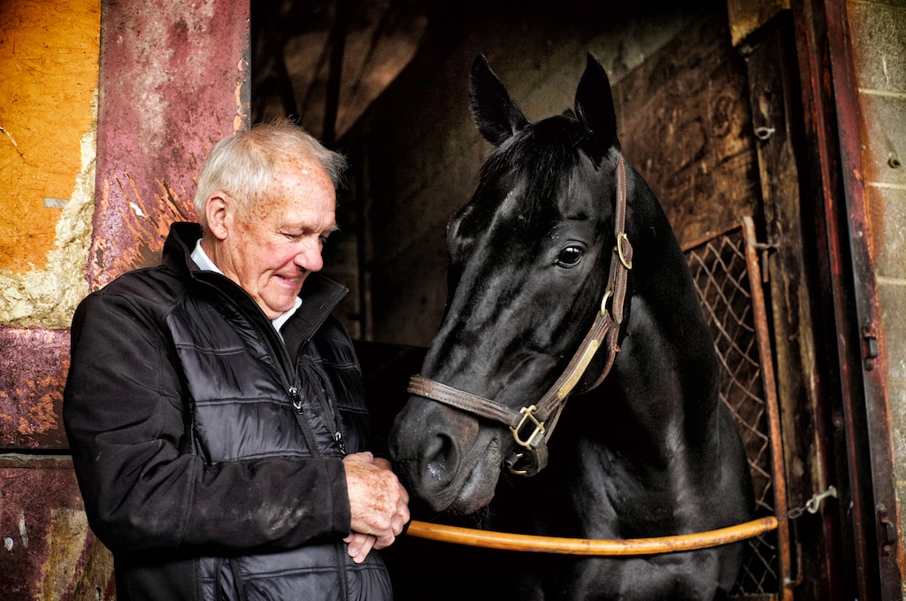 King Leatherbury with Ben's Cat.