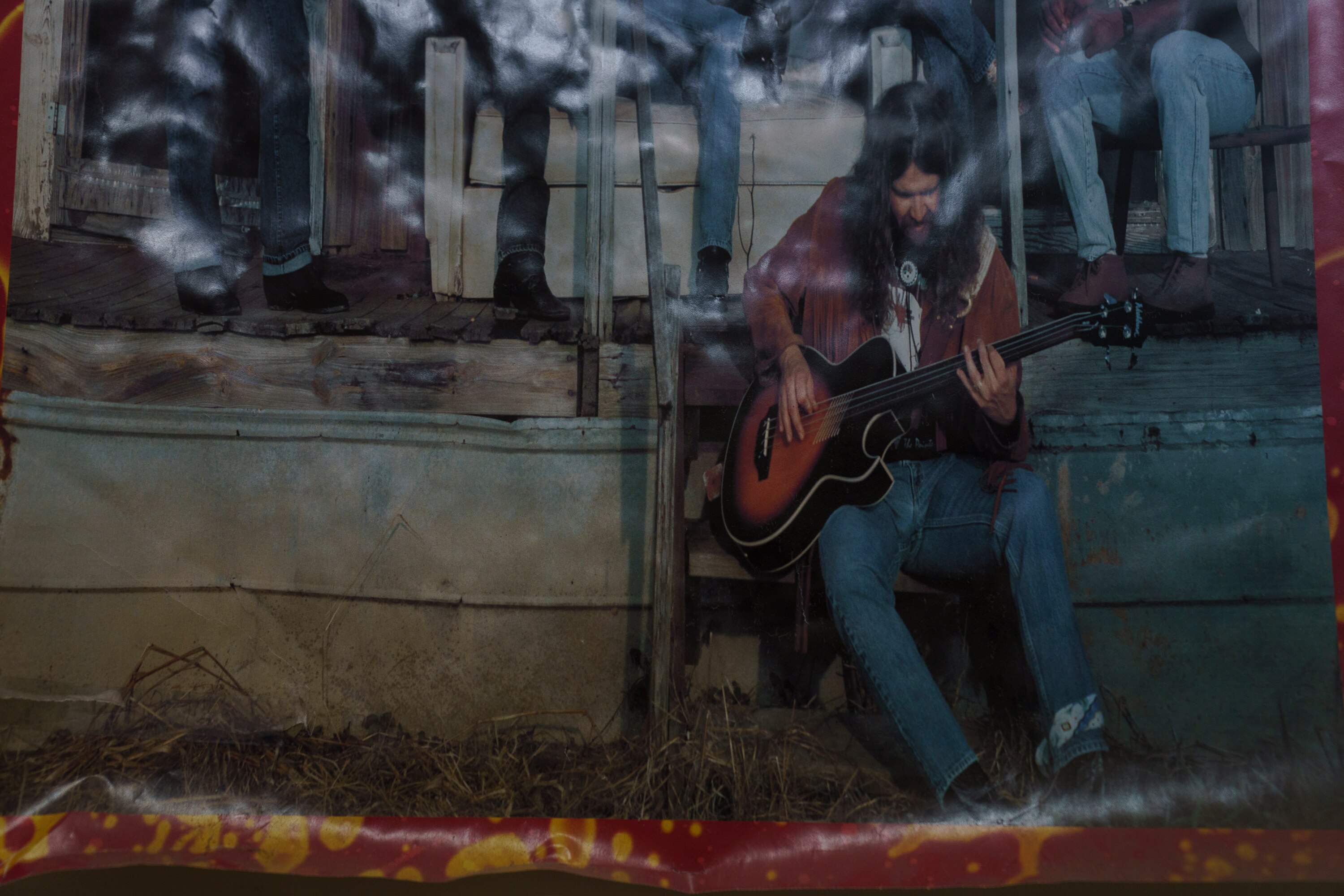Music posters stick to the wall inside of the Appalachian Bluegrass Shoppe in Catonsville, Baltimore County, Md. on July 2, 2025.