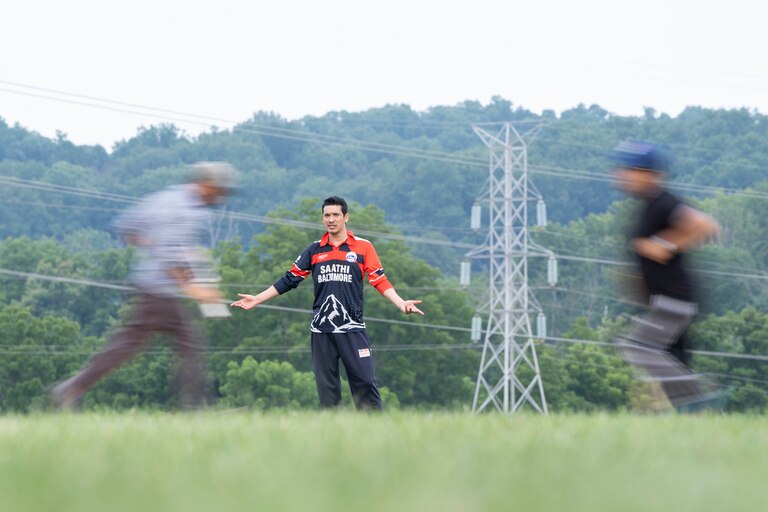 Team Captain Rupesh Thapa directs players during practice July 27. Team members all help each other and provide direction as well.
