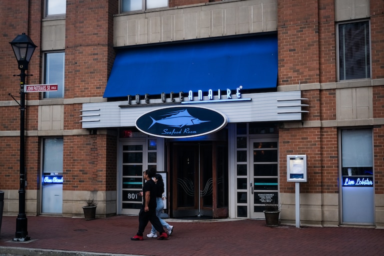 The Oceanaire Seafood Room at 801 Aliceanna Street near Harbor Point in Baltimore.