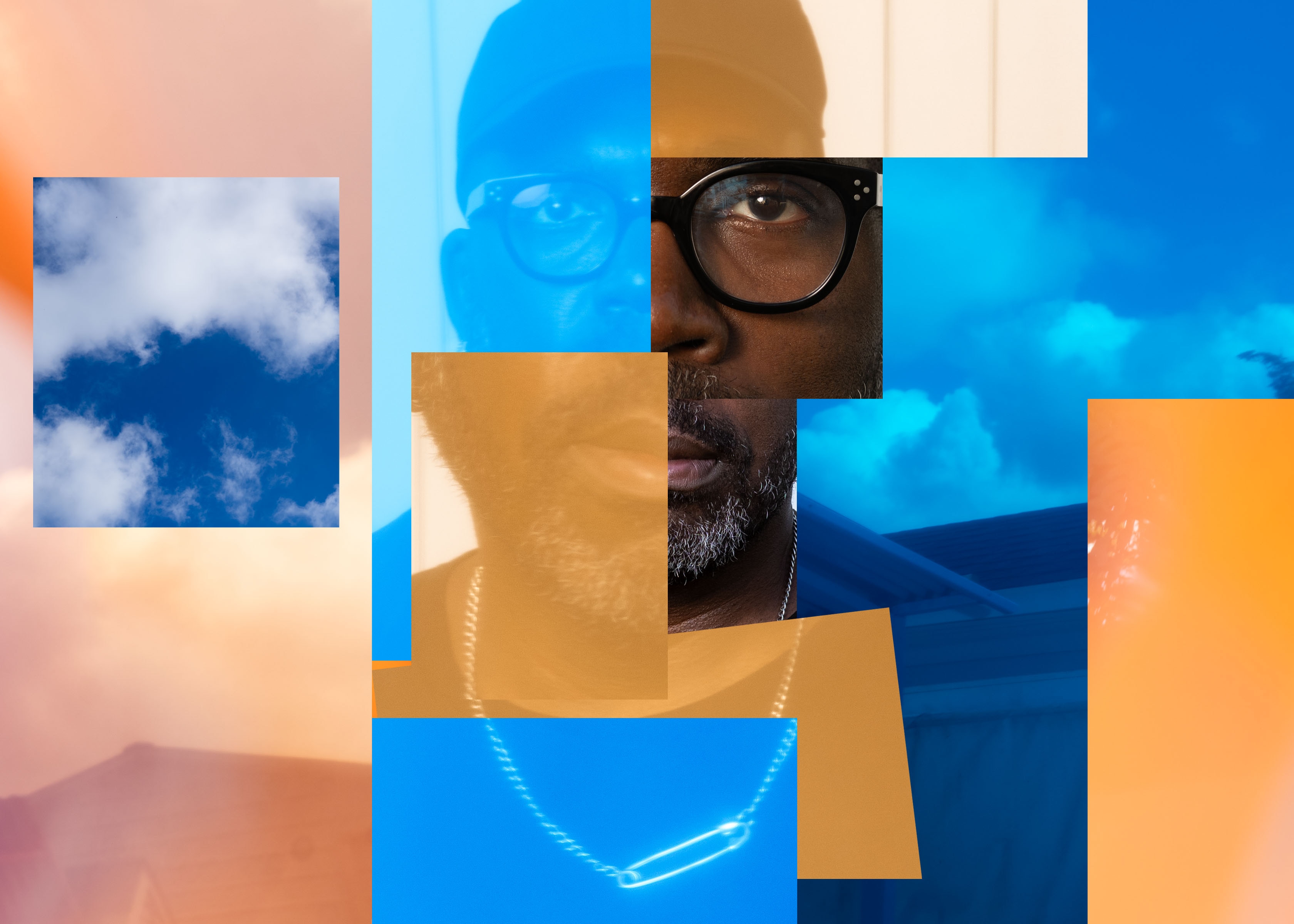 An illustration of multidisciplinary artist Derrick Adams at the Last Resort Artist Retreat in Baltimore.