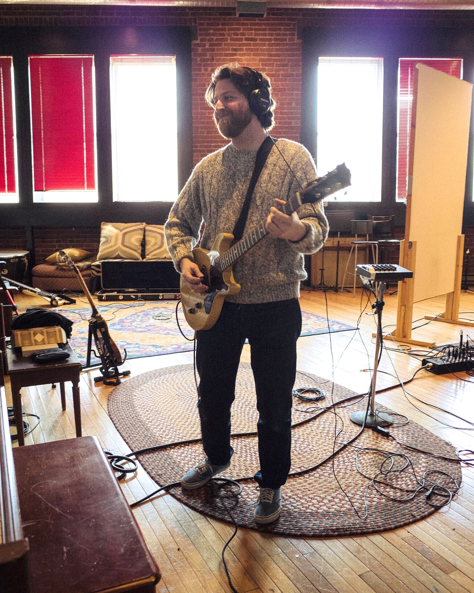 Praise guitarist Anthony Dye at the Magpie Cage Recording Studio in Baltimore during the recording of the melodic hardcore band's EP "Coming Up For Air."