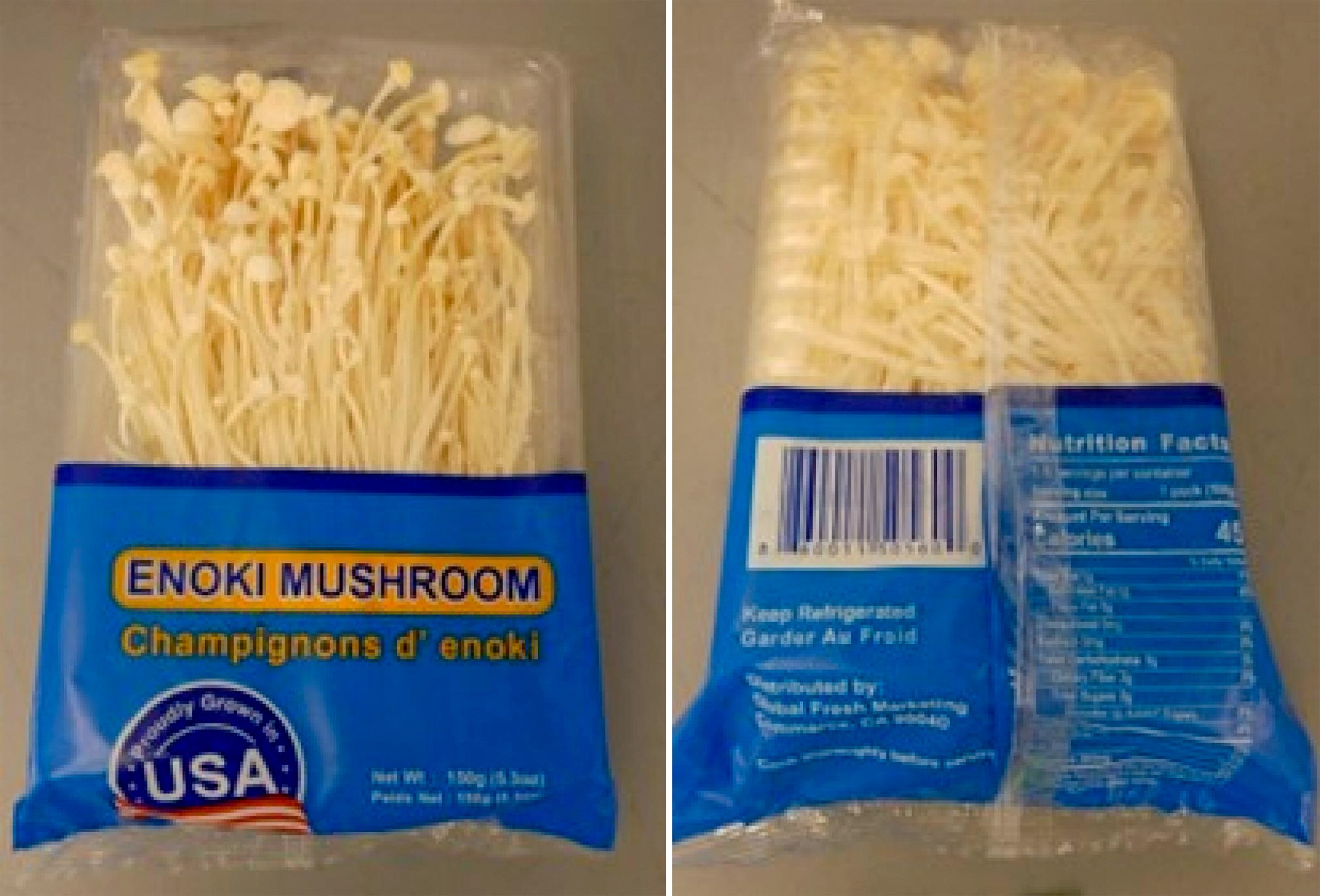 From an FDA release: Enoki King Mushroom Farm of Ventura, CA is recalling lot 4877 of its 5.3-ounce (150g) packages of Enoki Mushroom (Product of USA) because it has the potential to be contaminated with Listeria monocytogenes, an organism which can cause serious and sometimes fatal infections in young children, frail or elderly people, and others with weakened immune systems.