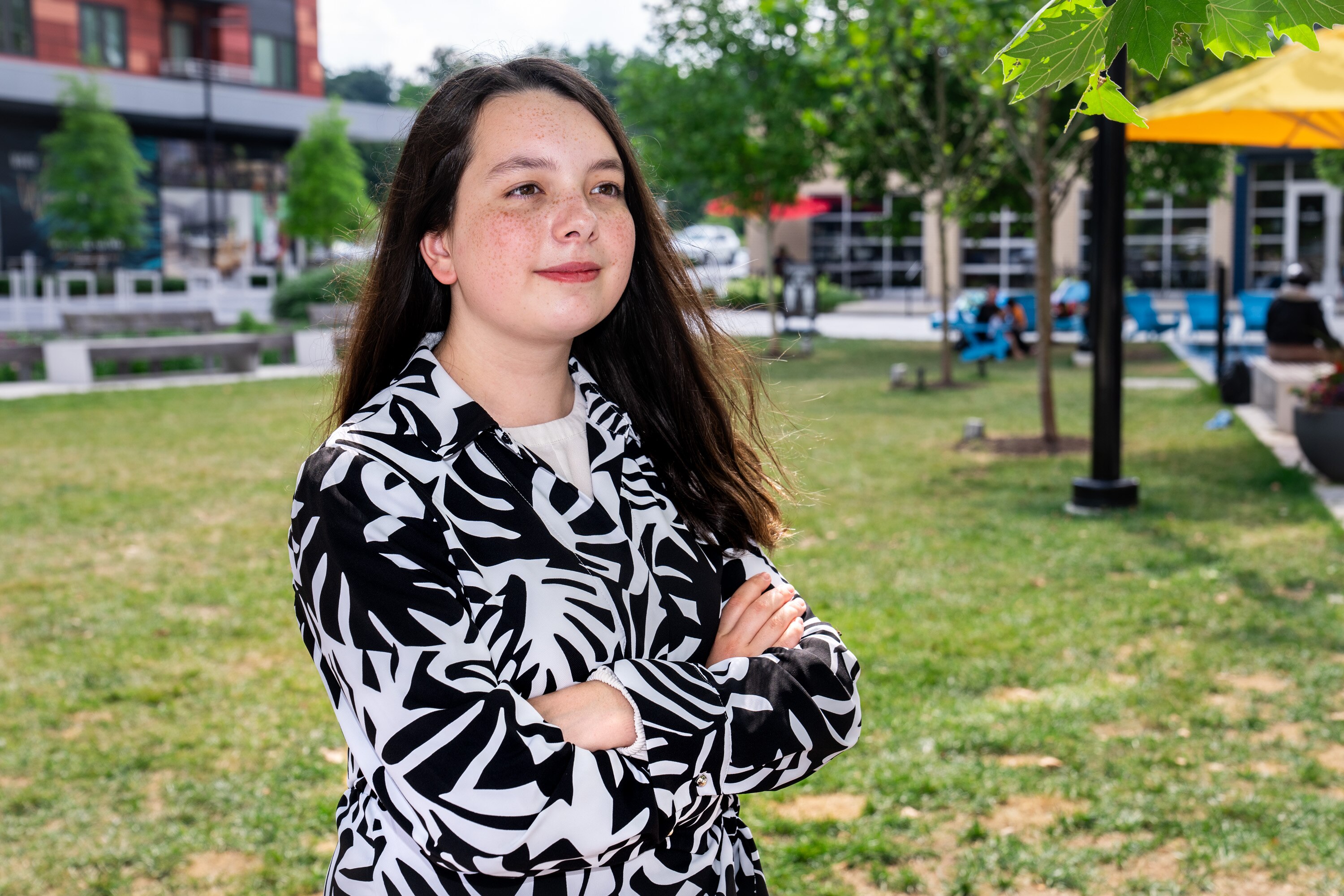 Oakland Mills High School student McKenna Gran, 16, started a petition opposing Moms for Liberty’s efforts to get more than three dozen titles out of Howard County school libraries.