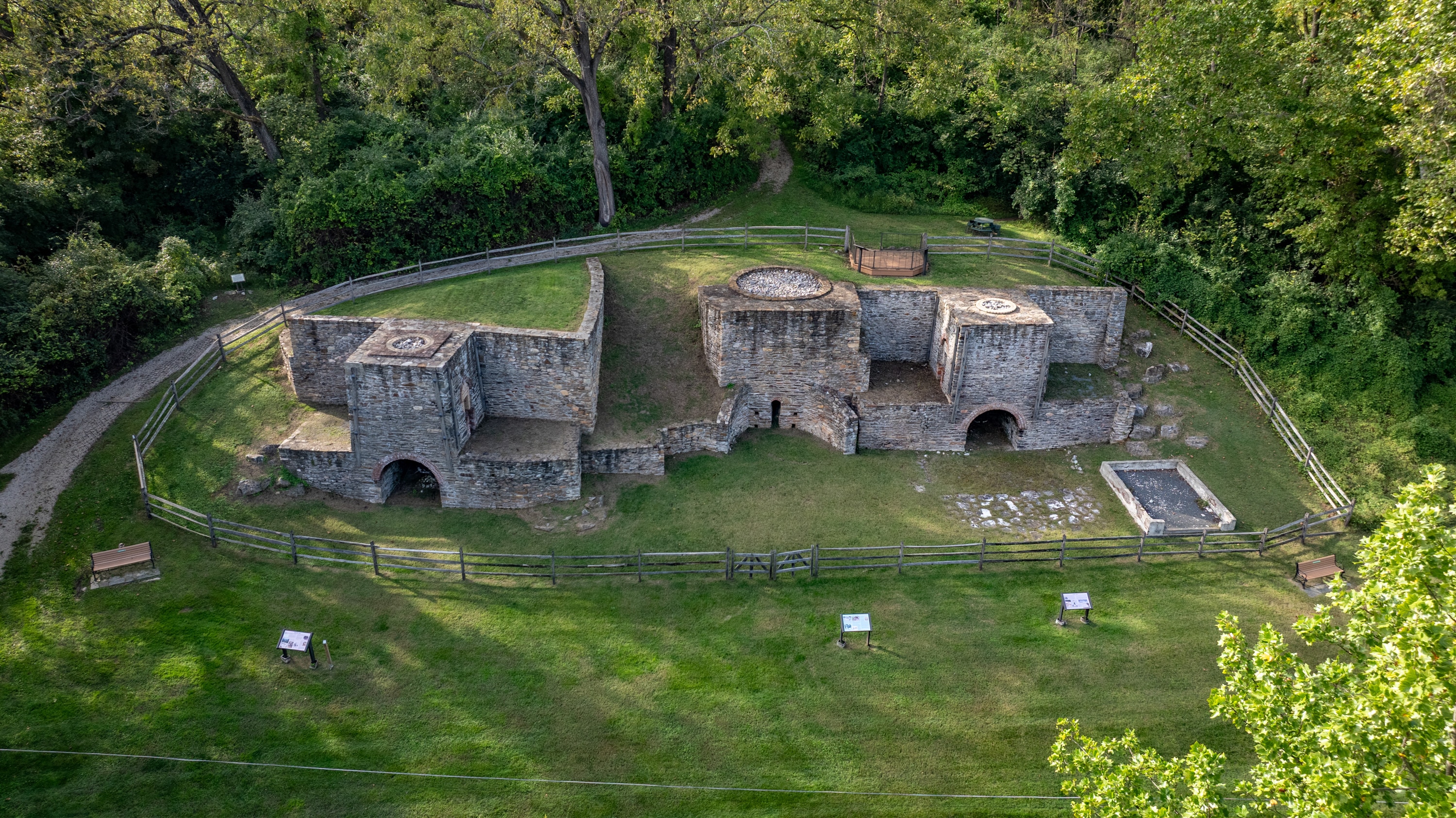 Cromwell Valley Park’s historic lime kilns along the Minebank Run Trail in Hampton. 