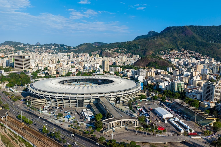 RIO DE JANEIRO, BRAZIL - SEPTEMBER 25: An aerial view of the Maracana Stadium before the NFL Game Baltimore Ravens and Dallas Cowboys on September 25, 2026 in Rio de Janeiro, Brazil. The NFL will be hosting its third game in South America on September 27 at Maracana Stadium. (Photo by Buda Mendes/Getty Images)