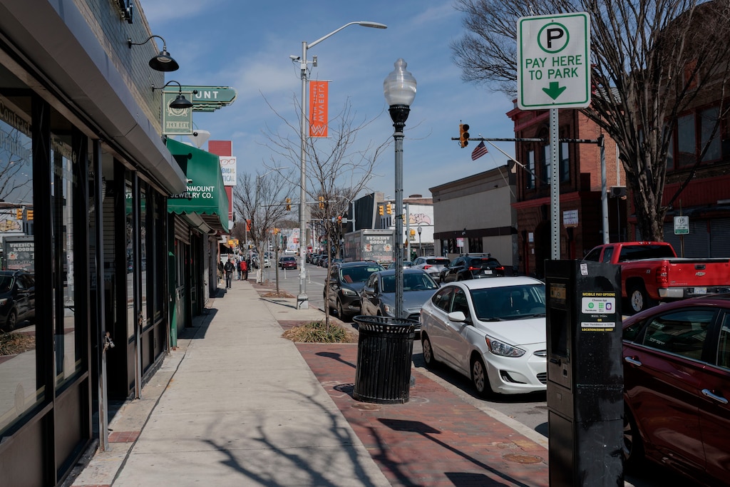 Greenmount Avenue businesses in the Waverly neighborhood.