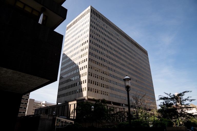 George H. Fallon Federal Building at 31 Hopkins Plaza in downtown Baltimore.
