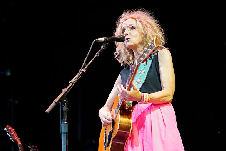 Patty Griffin performs at the Hollywood Casino Amphitheatre on on Wednesday, June 15, 2022, in Tinley Park, Ill. (Photo by Rob Grabowski/Invision/AP)