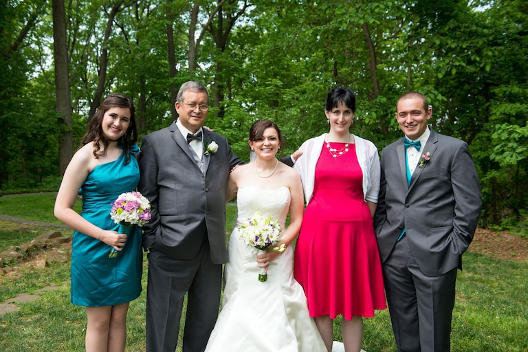 Alan Courduff with this family during his daughter Rachel's wedding in 2015. From left, his daughter Allison, Alan, his daughter Rachel, his wife Nancy and his son Matt.