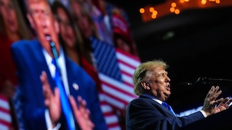 President Donald Trump speaks at the Republican convention, Wednesday, Sept. 9, 2026, in Dallas.