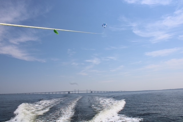 Now in its fifth season, Z Sports Watersports in Annapolis takes passengers out to the Chesapeake Bay Bridge and back, flying at 400 or 800 feet above the water.