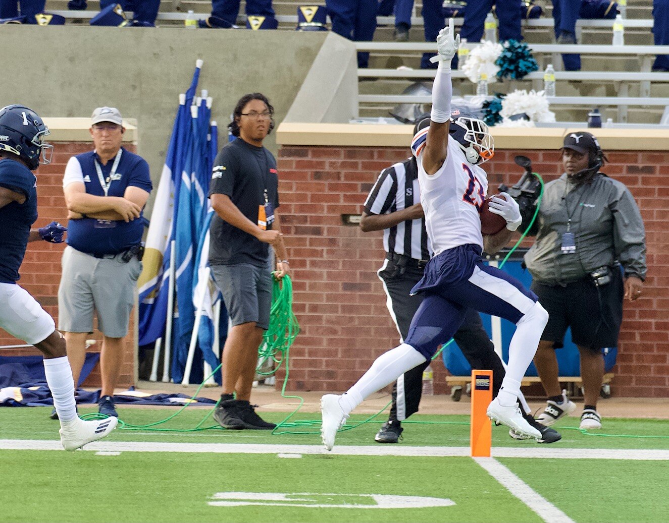 Jordan Toles, pictured earlier in the season, returned a kickoff 73 yards for a touchdown Saturday as Morgan State won at South Carolina State.