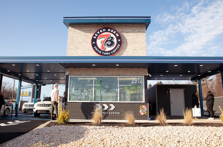 Drive-thru coffee chain 7 Brew opened its first Maryland location, along Emmorton Road in Abingdon, on Jan. 8, 2026.