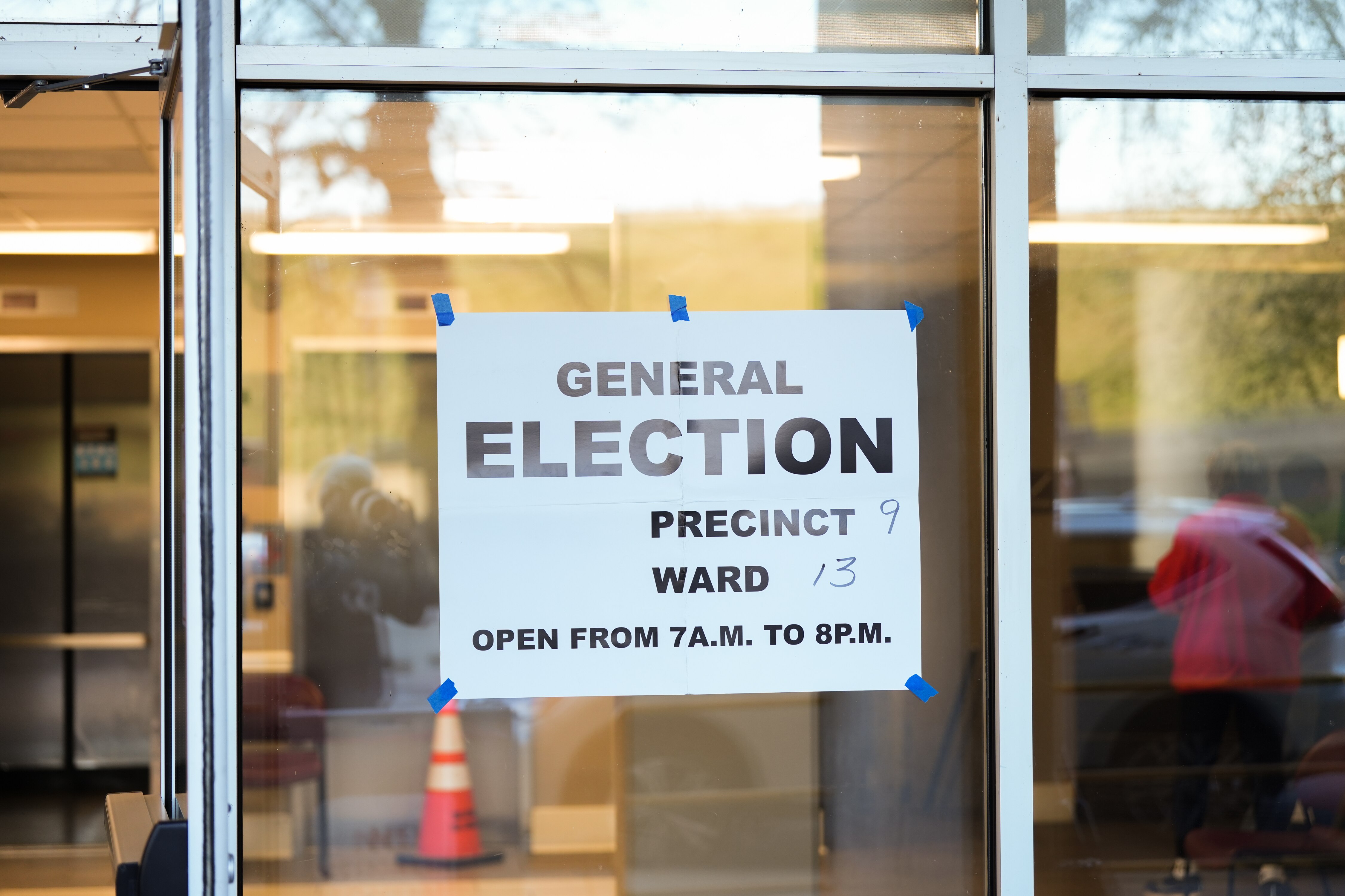 Voters get in early to cast their vote at Lakeview Towers, in Reservoir Hill.