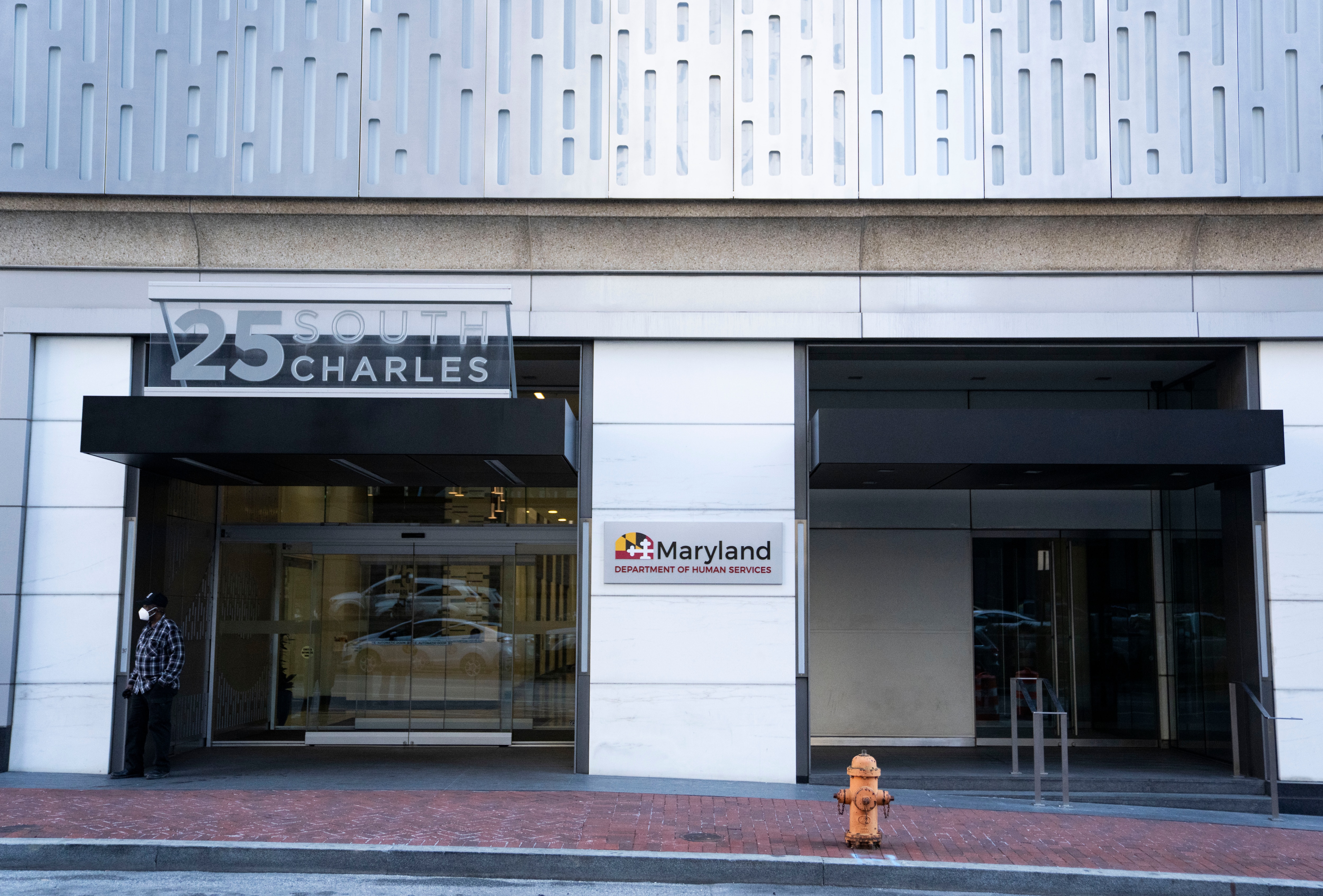 Department of Human Services building on S. Charles Street, in Baltimore, Wednesday, February 26, 2025.