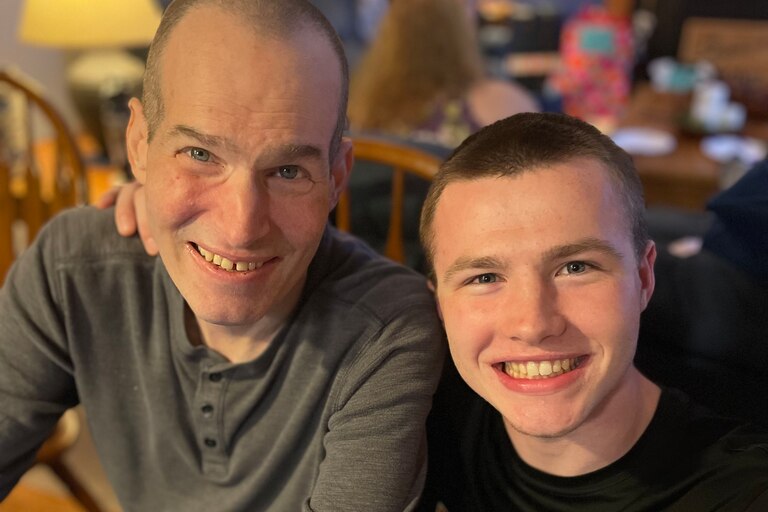 Joel Signor (right) died of colon cancer on Feb. 3 in advance of his son, Fraklnin High senior Justin Signor (right) winning the Baltimore County title at 160-pounds last Saturday at Dundalk High. "I had a very important conversation with my father a year prior," Justin said. "My Dad's diagnosis wasn't going to stop me from going into the tournament."