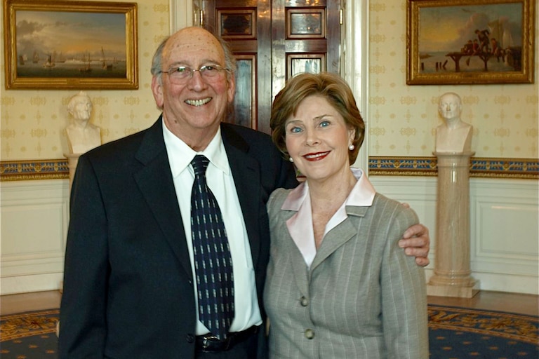 Sheppard Kellam with First Lady Laura Bush in 2008.