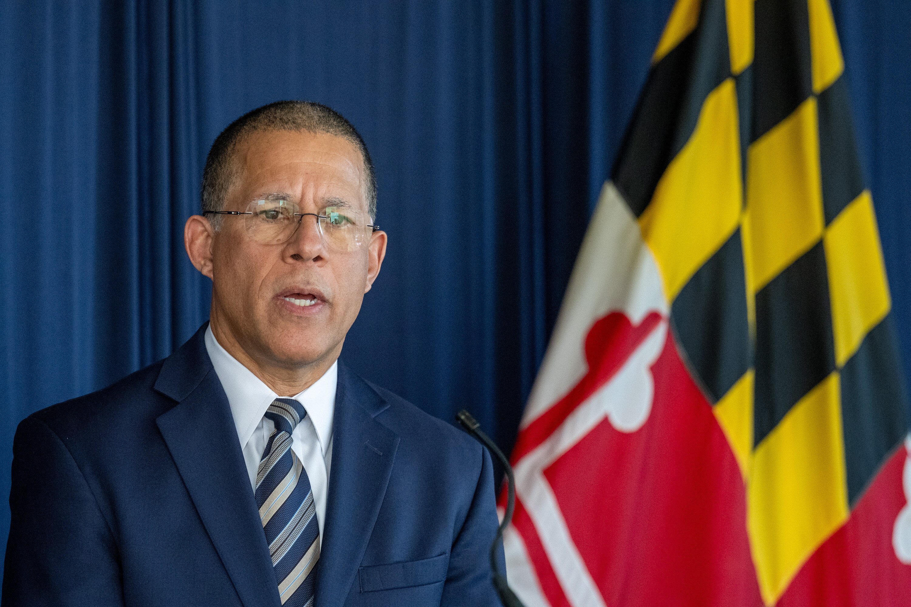 Maryland Attorney General Anthony Brown addresses legal measures taken by the his office related to federal funding and the integrity of the federal payment system in regards to actions taken by the Trump administration.