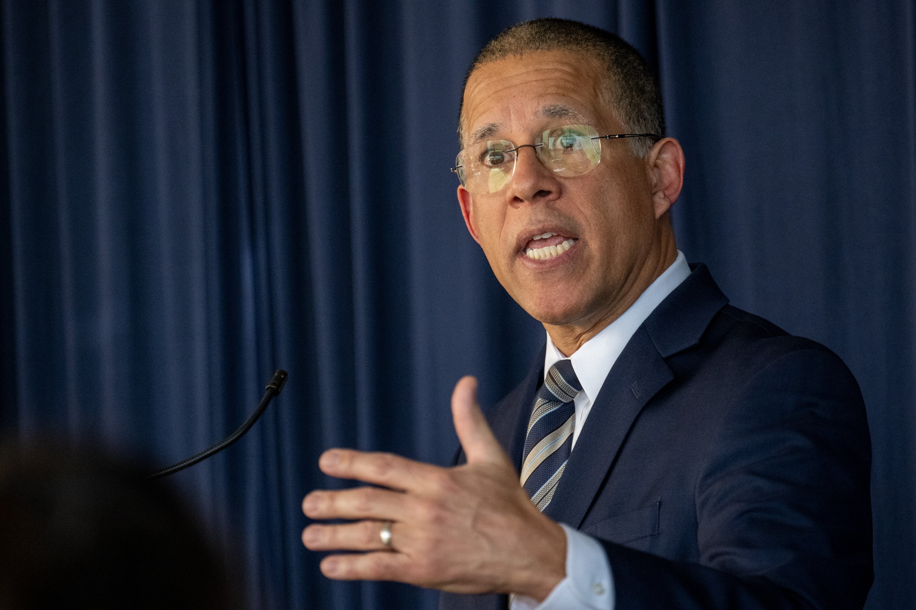 Maryland Attorney General Anthony Brown addresses legal action taken by his office related to federal funding cuts by the Trump administration.

