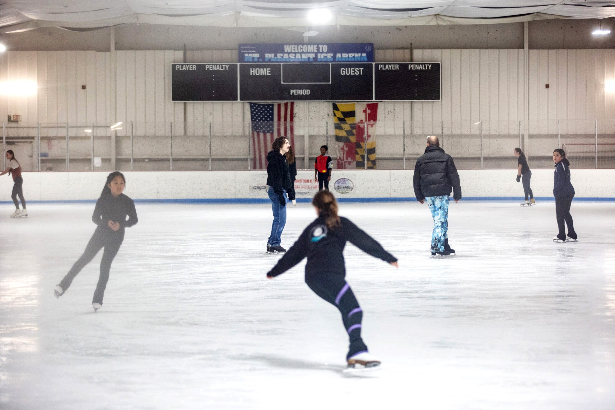 The Baltimore Figure Skating Club meets for practice on Sunday, June 15, 2025, at the Mount Pleasant Ice Arena