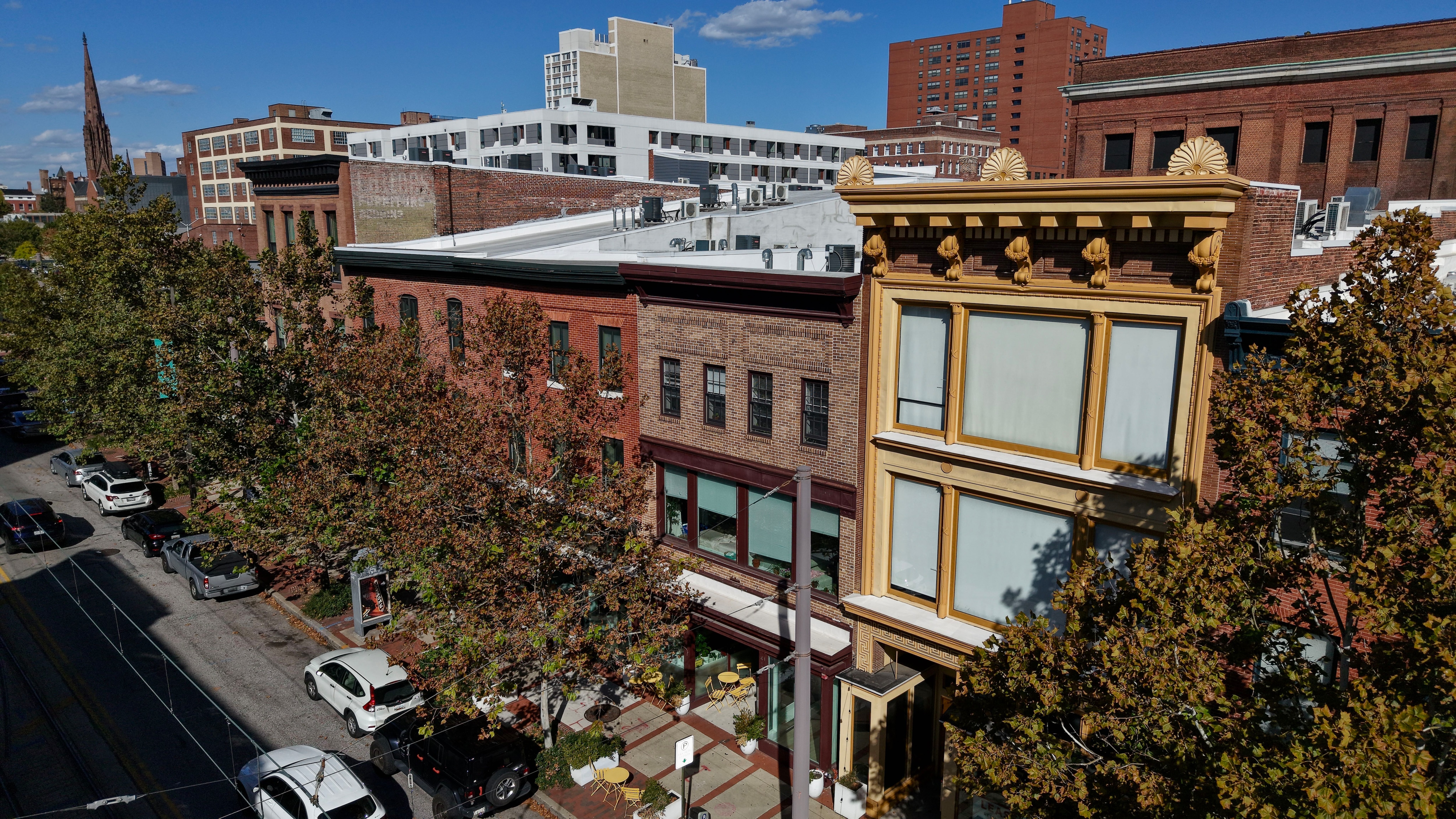 Baltimore Mayor Brandon Scott’s administration has proposed buying a series of buildings in the 400 block of North Howard Street to use as transitional housing for the homeless in Baltimore, Md. Thursday, October 08, 2026.
