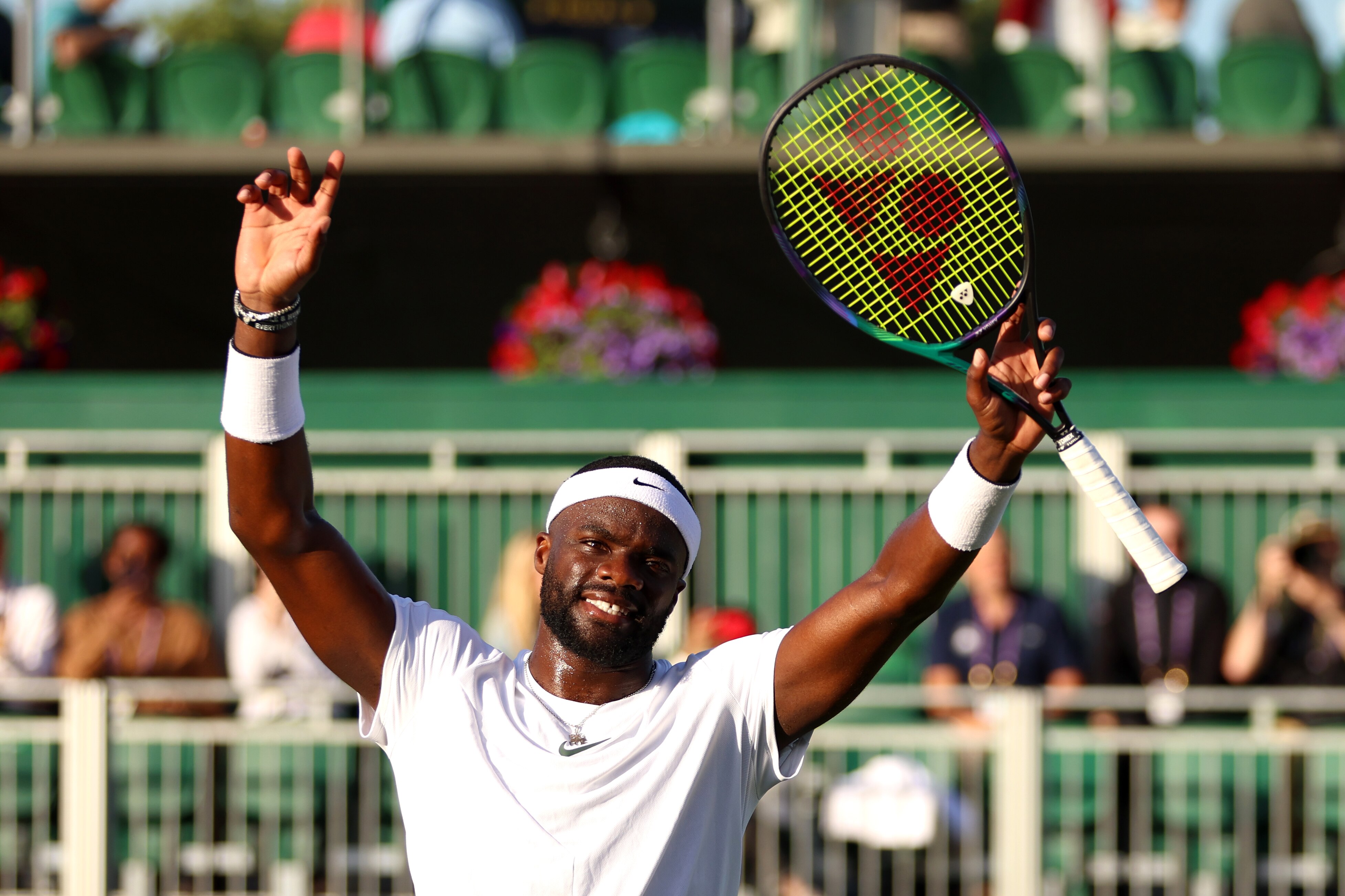 Frances Tiafoe, seeded 10th at Wimbledon, will play Grigor Dmitrov, the 21st seed, in the third round.