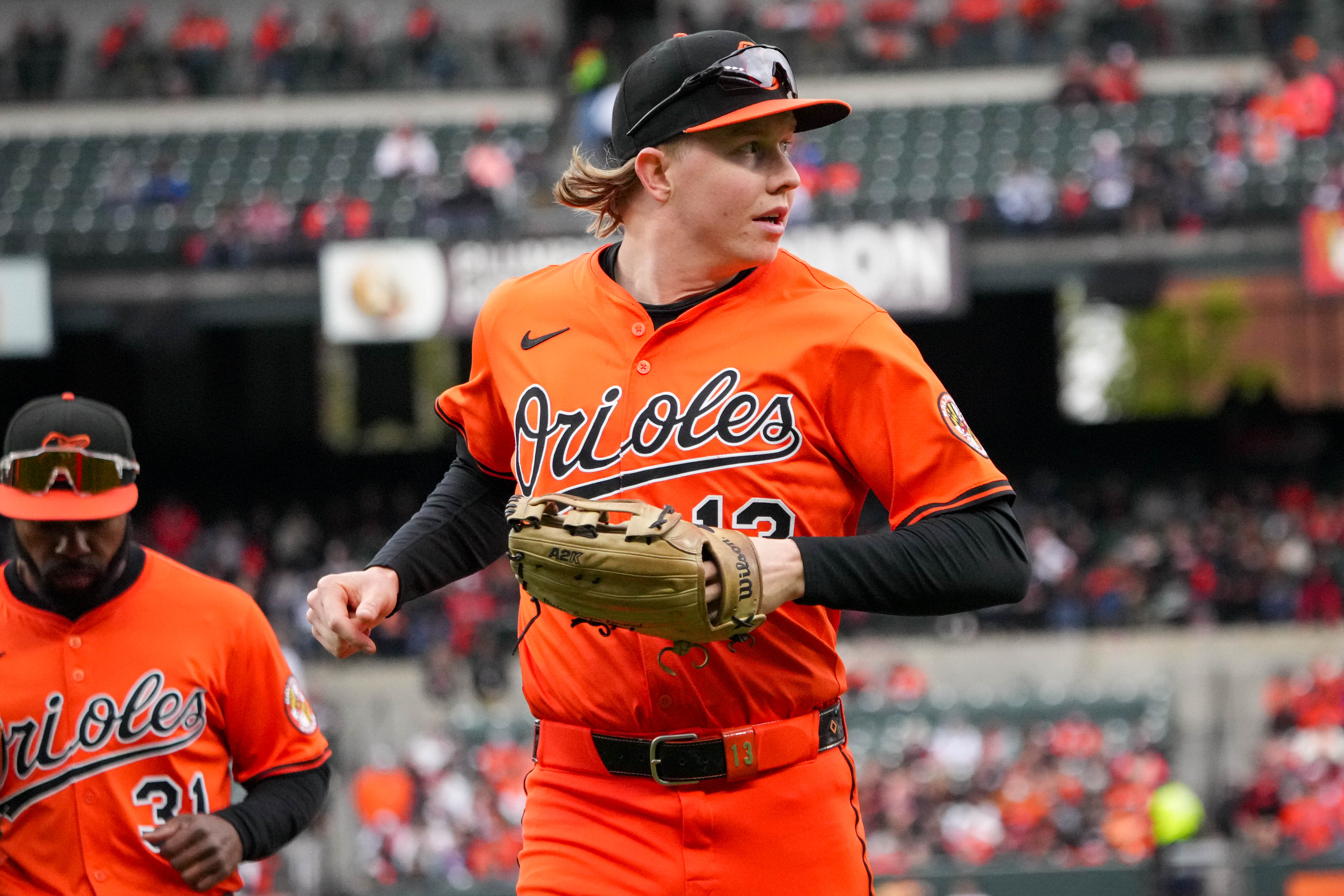 Orioles outfielder Heston Kjerstad is hitting under .200 with an OPS in the mid-.500s.