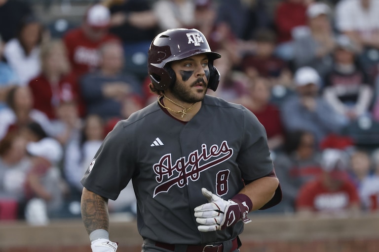Texas A&M's Chris Hacopian during an NCAA baseball game on March 13.