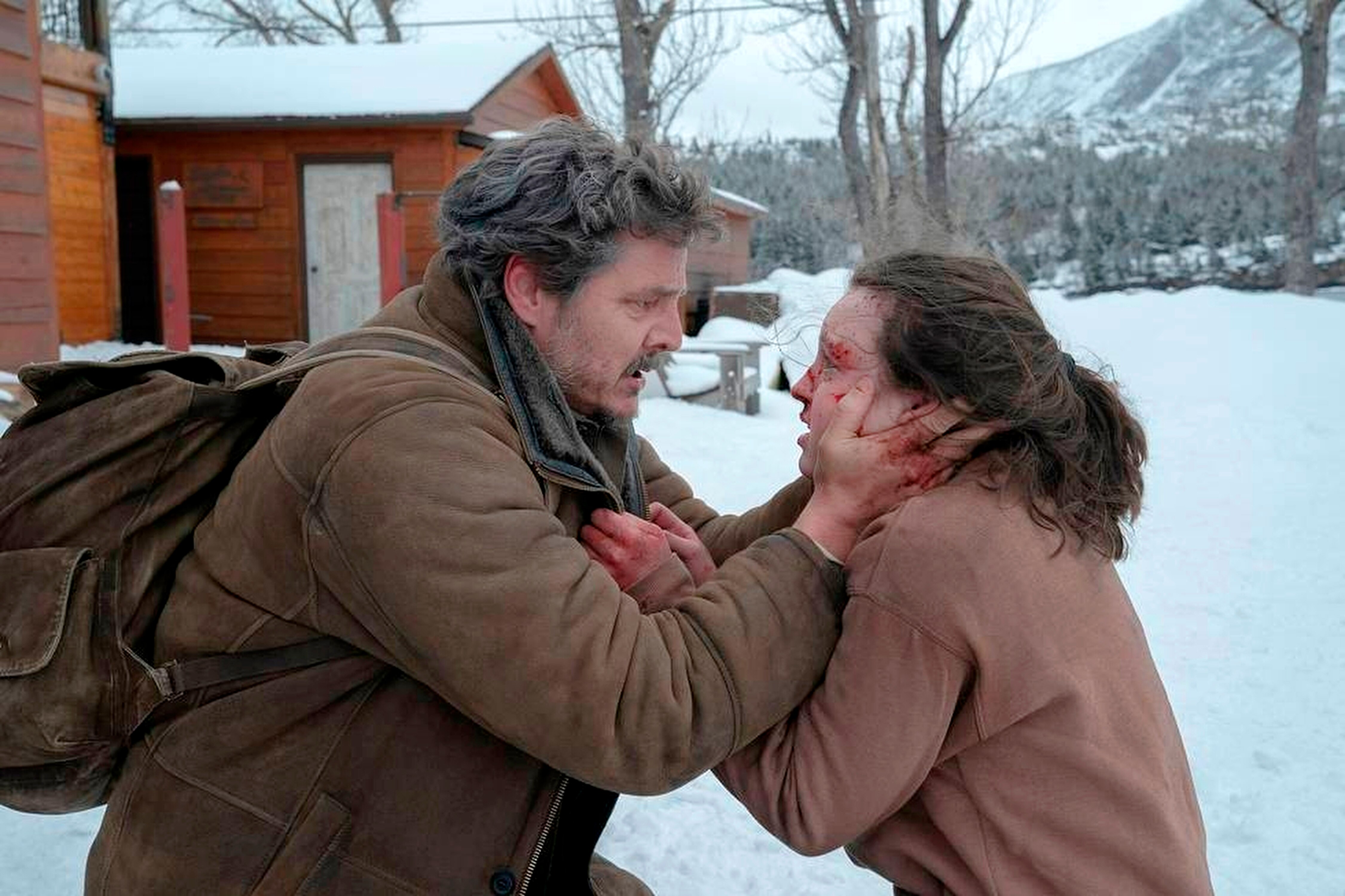 Pedro Pascal and Bella Ramsey in Kin (2023) in season 1 of HBO’s “THE LAST OF US”.