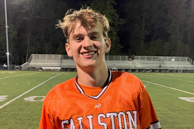 Jacob MacMillan helped Fallston clinch the UCBAC Chesapeake boys lacrosse title Wednesday evening. The junior attack finished with 4 goals and an assist as the Cougars defeated C. Milton Wright in Harford County.