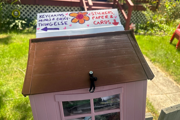 Craven’s trinket trade boxes. She had to install a second box due to the popularity of the project.