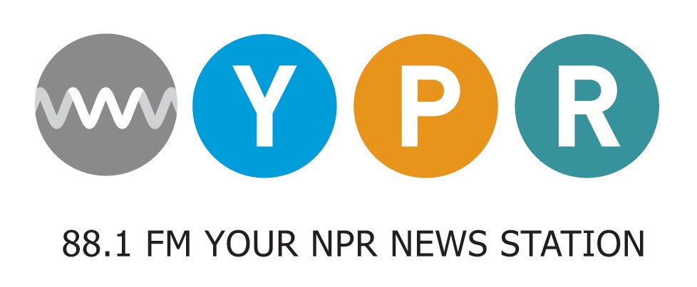 Four circles spell out WYPR. Underneath the circles reads "88.1 FM Your NPR News Station."