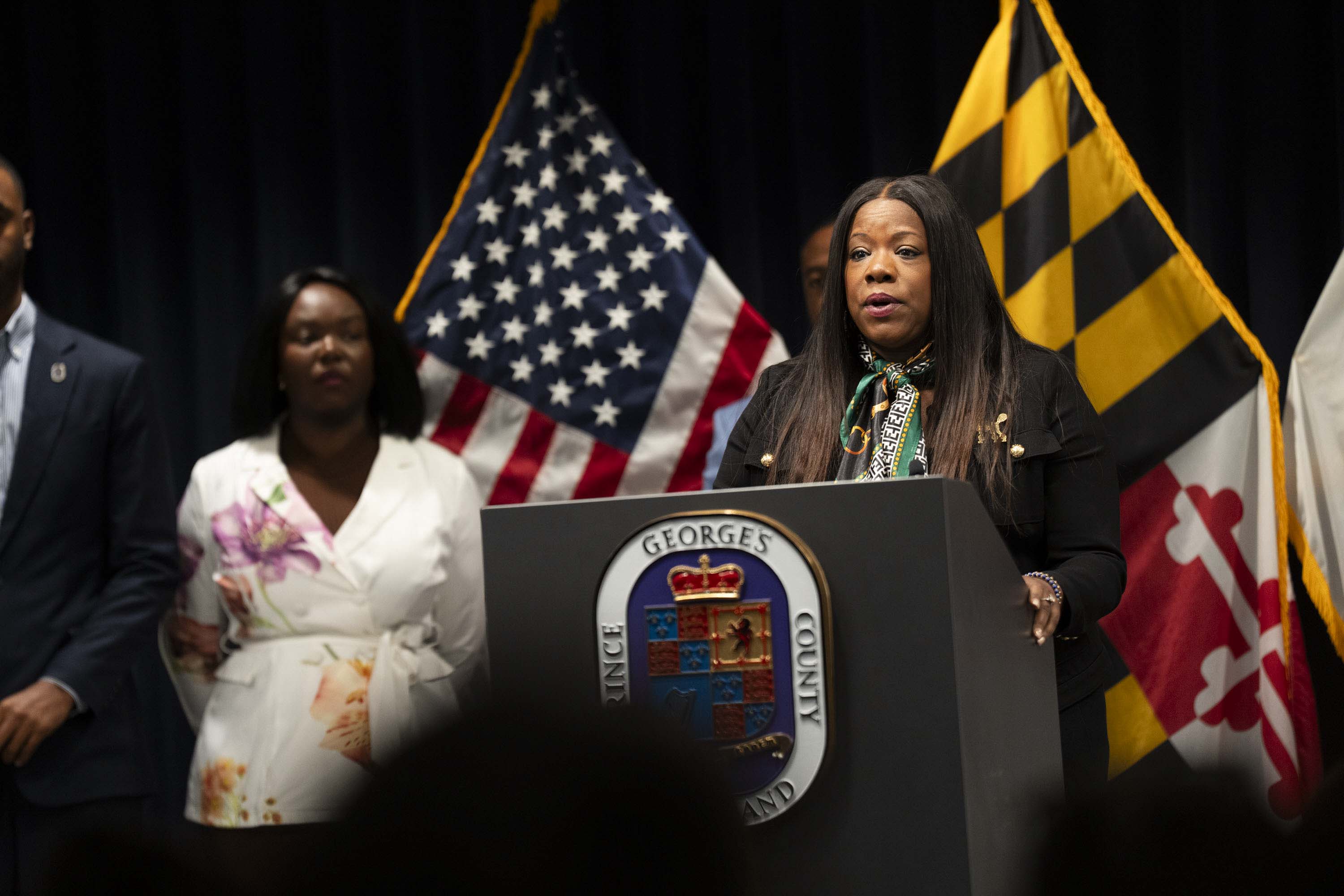 County Executive Aisha Braveboy and leaders of the County Council have defended a controversial $39 million budget transfer at the center of a circuit court case.