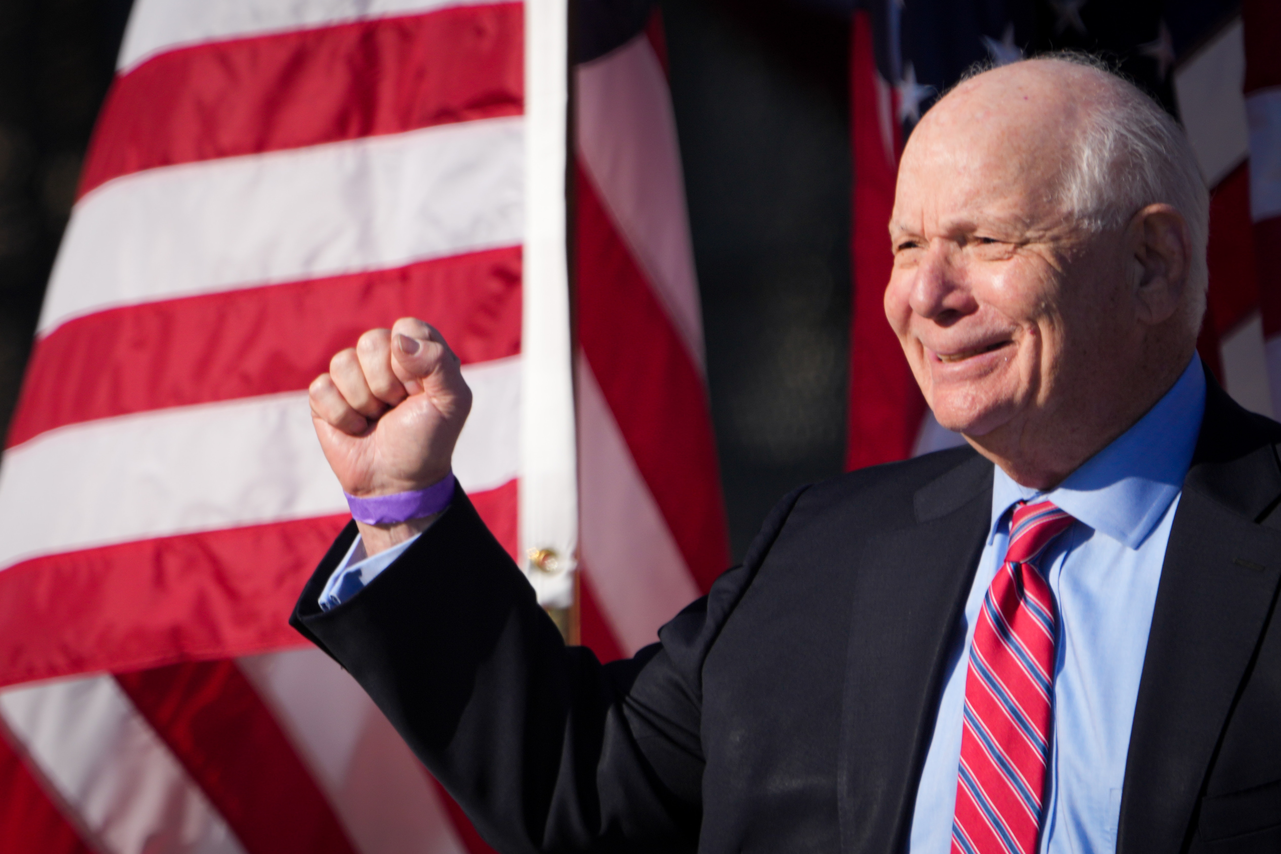 U.S. Sen. Ben Cardin speaks before President Joe Biden’s visit to Baltimore on 1/30/23. Biden touted Bipartisan Infrastructure Law funding—which will help to replace the 150-year-old Baltimore and Potomac Tunnel.