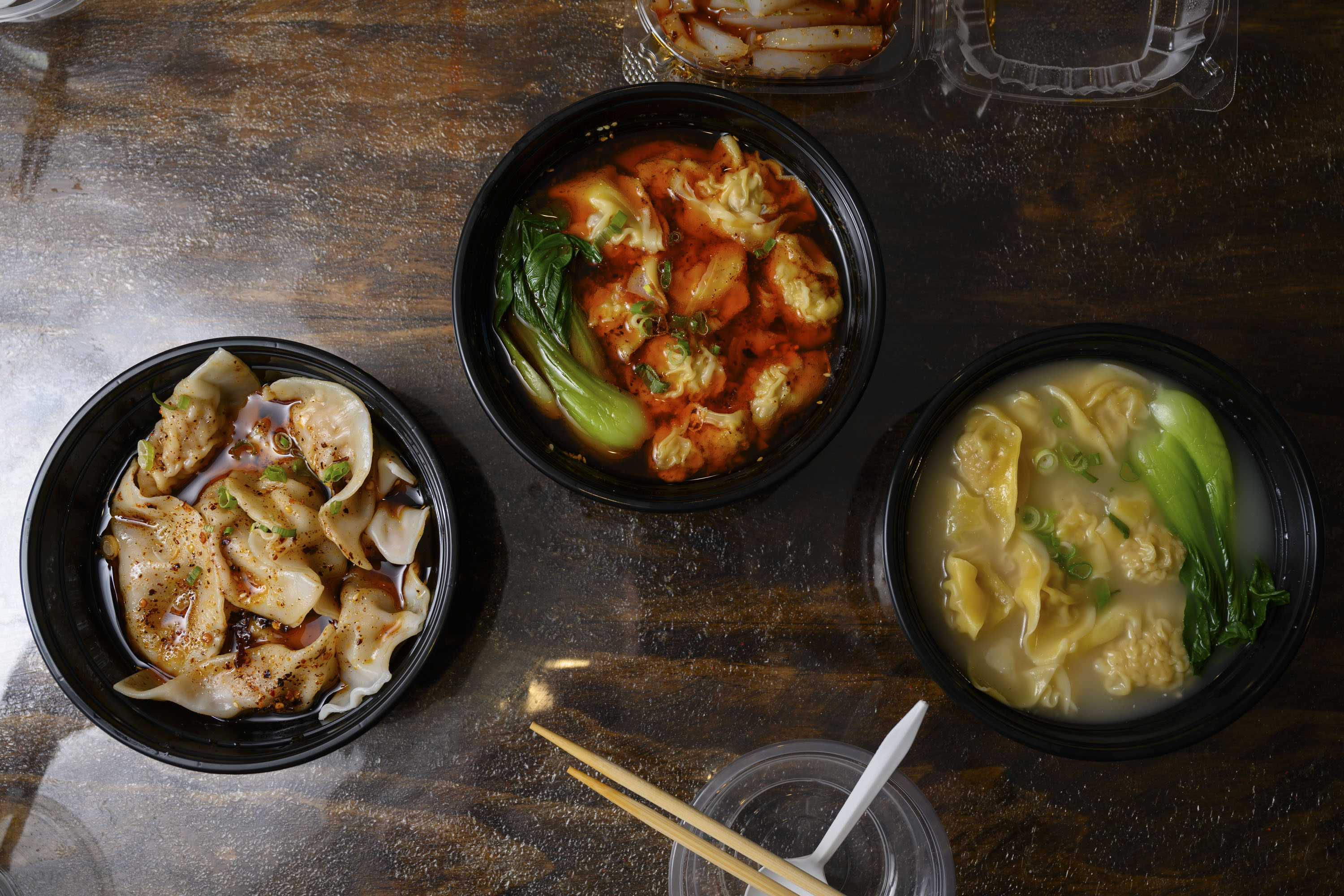 A selection of dumpling dishes from Pepper House, a Sichuan restaurant located in Ellicott City, MD as seen on September 10th, 2024.