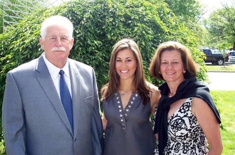 John Brady, Erin Brady and Sharon Brady at Erin’s college graduation in 2010.