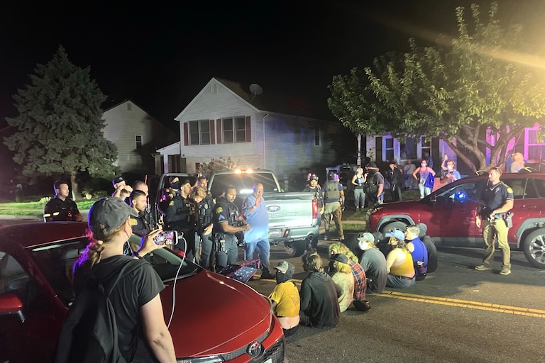 Immigration enforcement officers clashed with protesters and residents Friday (Sept. 4, 2026) after staking out the neighborhood since early Thursday morning.