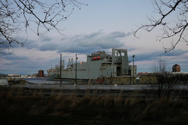 MONDAY, DECEMBER 29, 2025 - Gale force winds blew the USNS Charlton, a 950-foot military cargo ship, off its moorings in South Baltimore on Monday afternoon.