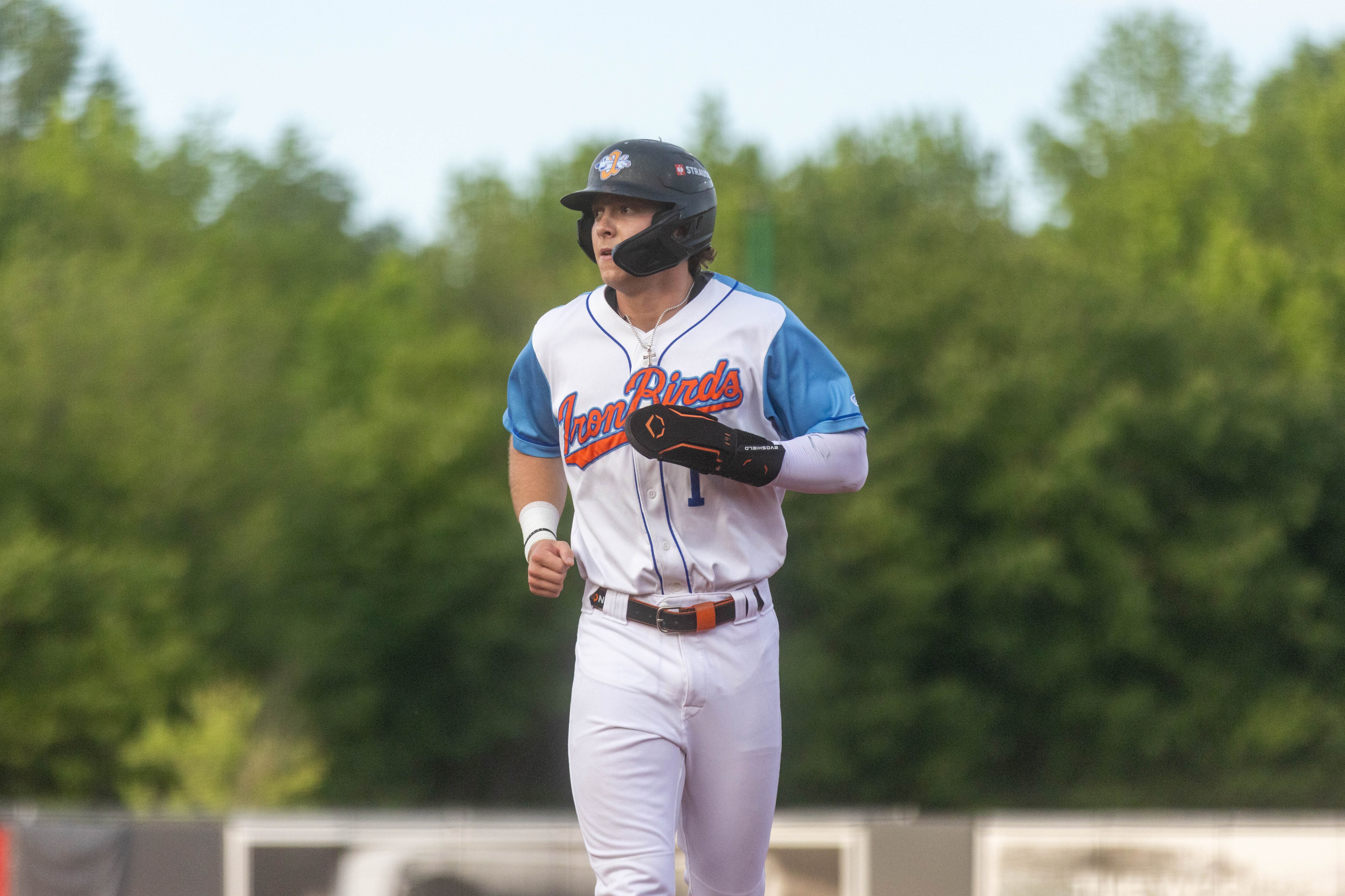 Outfielder Vance Honeycutt, shown on base for the Aberdeen IronBirds, was one of the Orioles’ two first-round draft pick last season.