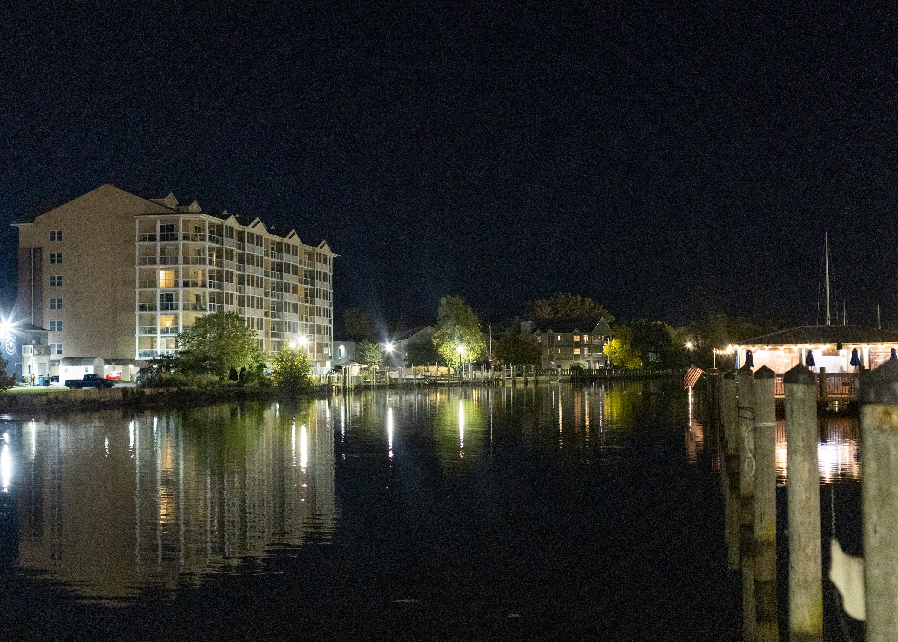 The Wicomico River runs through Downtown Salisbury, MD. on Oct. 24, 2024.